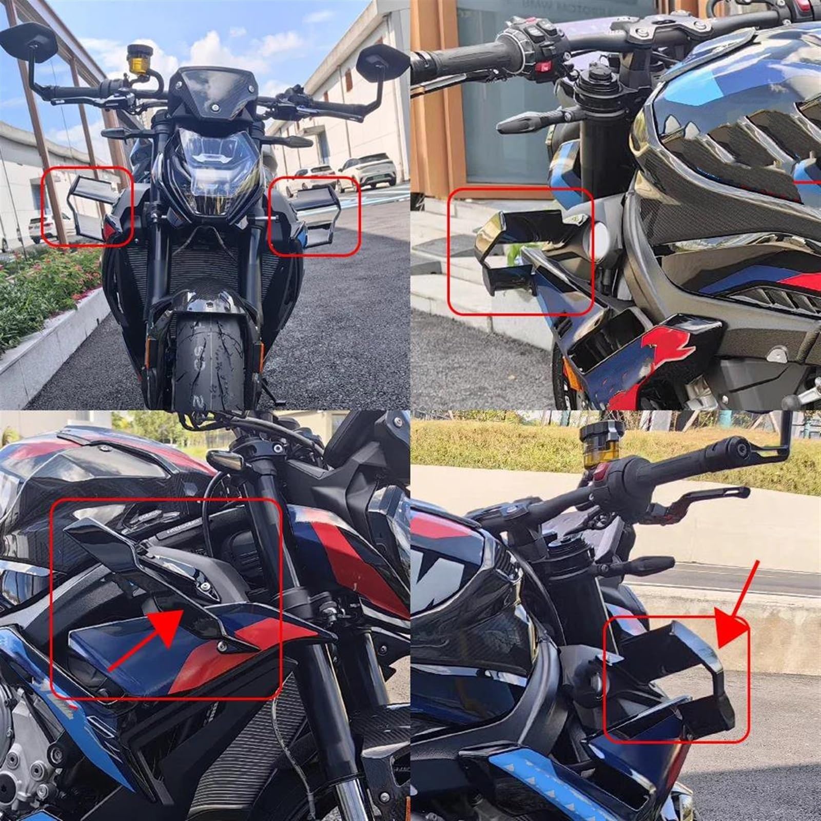 DZSQEGBX Motorcycle Winglet For BMW For S1000R M1000R 2021-2023